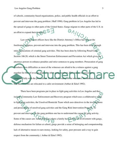 Combating Gangs in the Inner Cities