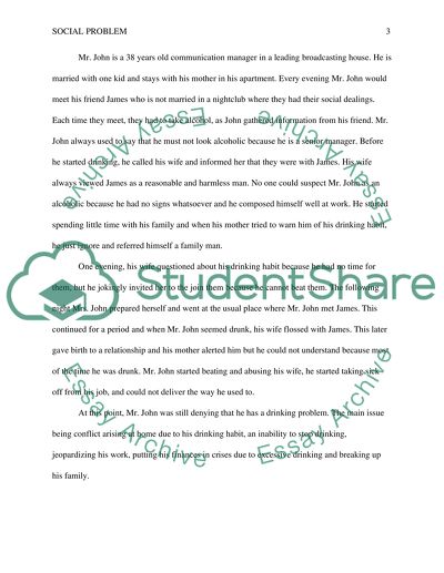 Social Problem Of Alcoholism