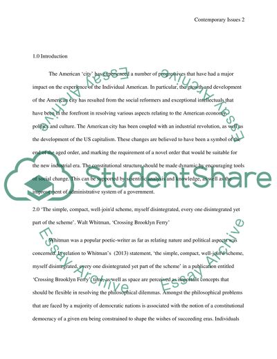 How the growth and development of the modern American city has shaped the individual American experience