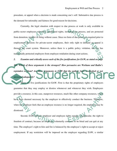 The Principle of Employment at Will