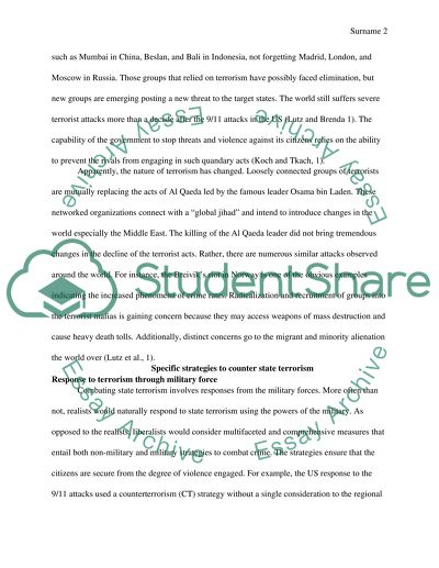 Global terrorism essay