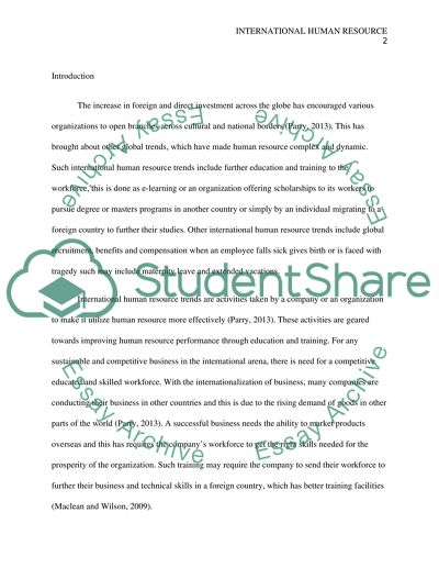 International Human Resources