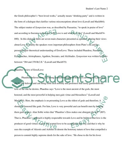 Exploring Eros through Speeches in Platos Symposium