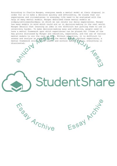 Elementary, Worldly Wisdom as It Relates to Investment Management and Business