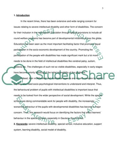 Factors affecting learners behaviour in Gauteng Special School, SA