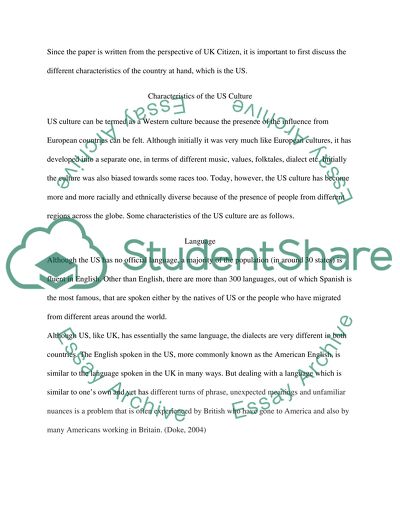 Cultural Differences between U.S. and U.K
