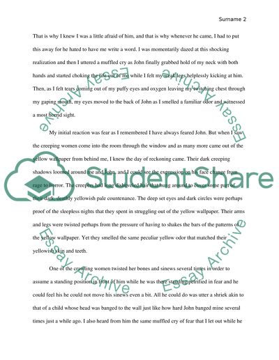 Alternate Feministic Ending to Charlotte Perkins Gilmans The Yellow Wallpaper