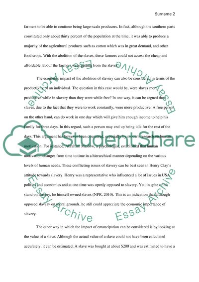 Henry Clays views of slavery