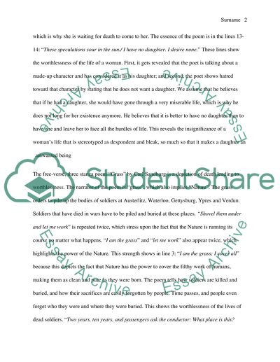 Death and Worthlessness in For My Daughter and Grass