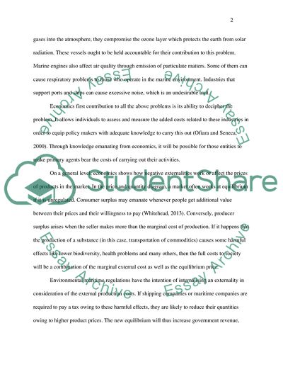 Resolving Externality Problems in Maritime Economics