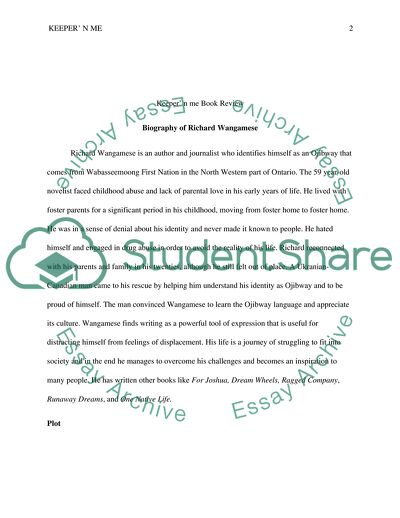 Summary of Keepern Me by Richard Wangamese