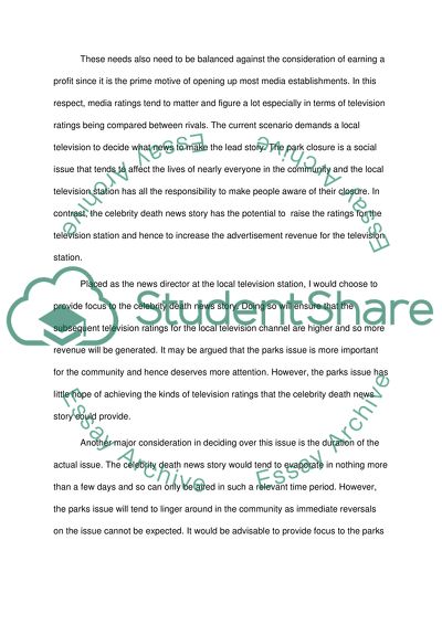 Choose a media problem and solve it