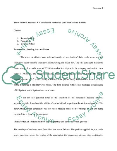 SPECIAL ASSISTANT: Who Should I Select