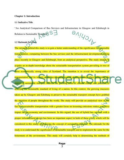 Sustainable Transport: A Comparison of Bus Services and Infrastructure in Glasgow and Edinburg