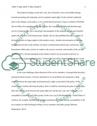dont ask dont tell essay Return to article details don't keep “don't ask, don't tell” download download pdf thumbnails document outline attachments previous next highlight all. dont ask dont tell essay Return to article details don't keep “don't ask, don't tell” download download pdf thumbnails document outline attachments previous next highlight all.