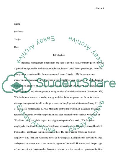 The Overtime Exploitation at Wal-Mart