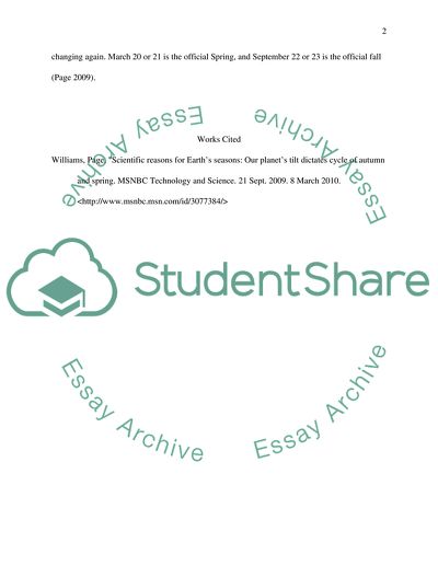 Scientific Reasons for Earths Seasons