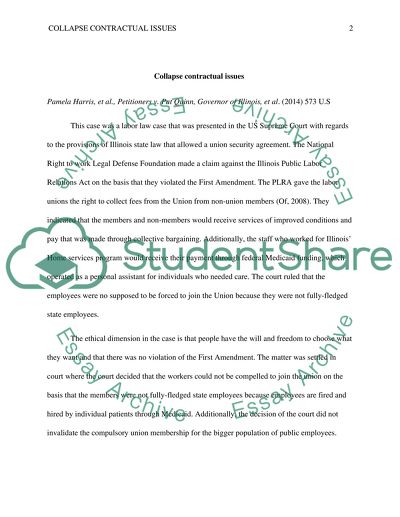 Collapse Contractual Issues