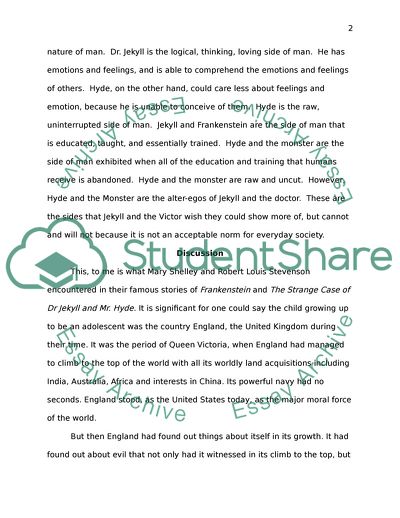 Frankenstein and Dr. Jekyll and Mr. Hyde and Mans Dual Nature