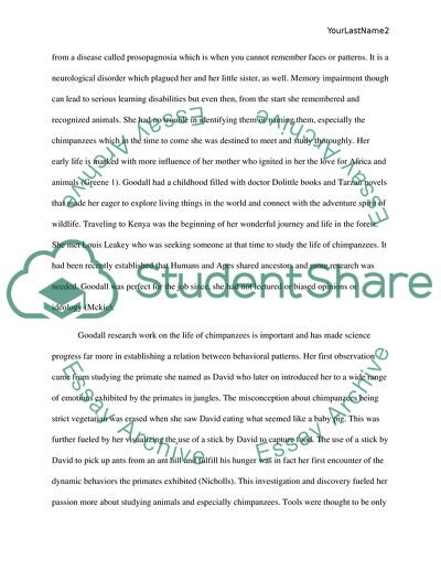 Primate Research by Jane Goodall