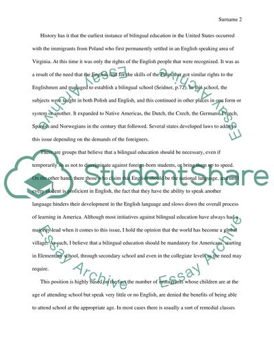 Bilingual Education for Americans