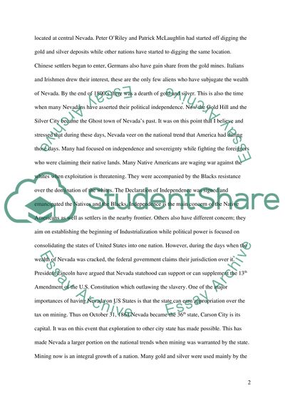 Developmental Milestones of Nevada