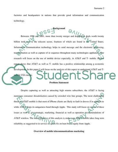 AT&T and T-Mobile USA Merger