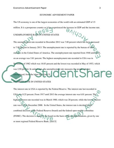 ECONOMIC ADVISEMENT PAPER