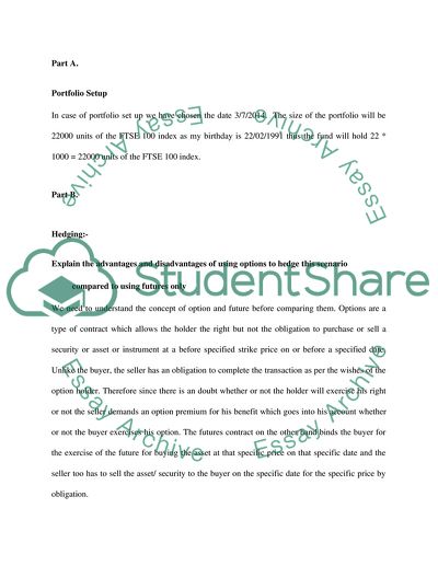 Hedging an Equity Portfolio