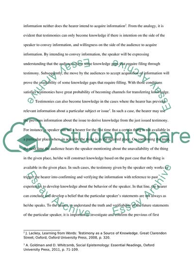 What Does It Take to Acquire Knowledge through Testimony