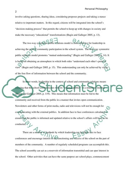 Leadership in School and Community Relations