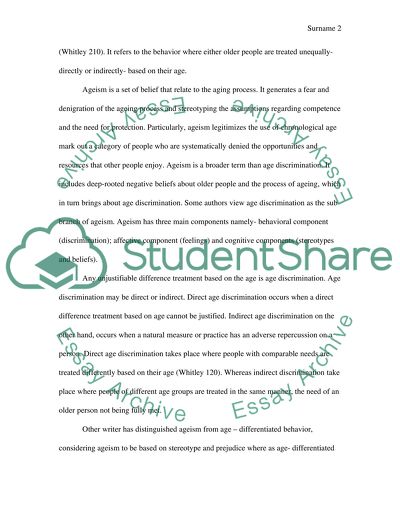Age Discrimination within the Health Care System toward the Young and the Elderly Patients