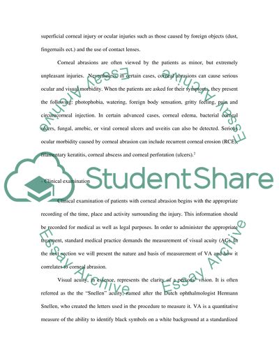 Basic Anatomy of the Eye and Corneal Abrasion