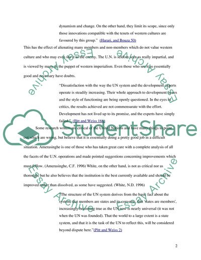 The Structure of the United Nations System