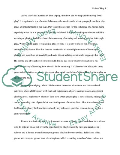 The Role of Play in Early Childhood