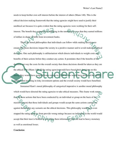 Analytical Paper #1: Ethics