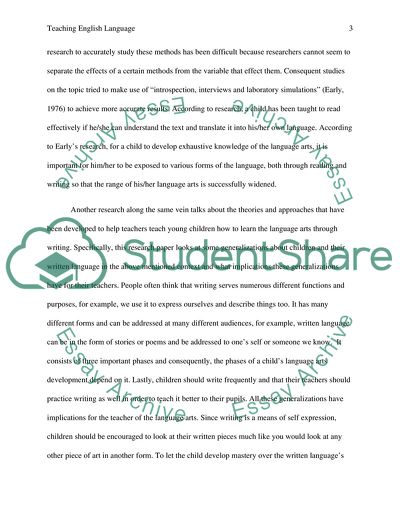 Teaching English Language Arts through Writing