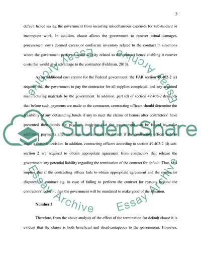 Termination of Government Contracts