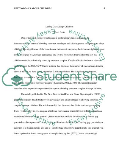 Letting Gays Adopt Children