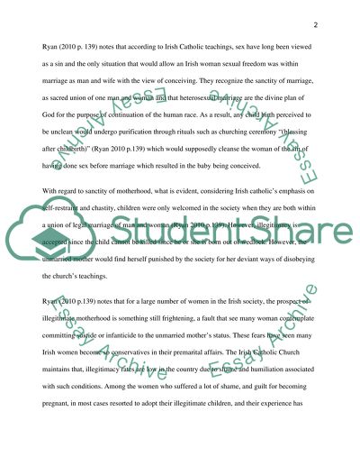 Discuss Importance of Heterosexual Marital Family with Catholicism in Irish Society