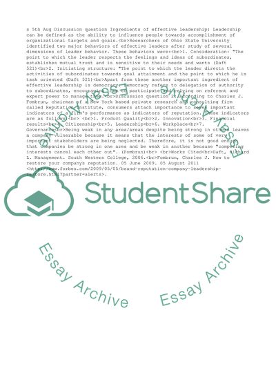 Leadership + Economics of Regulation + Ethics and Organizational Structure (2)