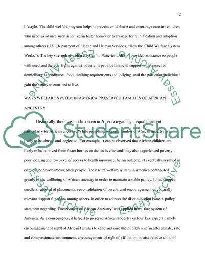 Strengths of the welfare system