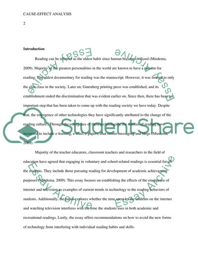 Cause-Effect Analysis