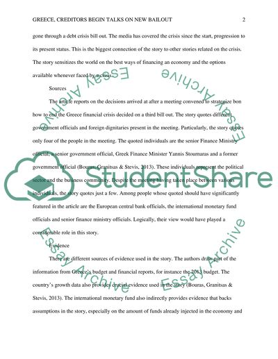 Dynamics of Global Communication: Greece, Creditors Begin Talks on New Bailout