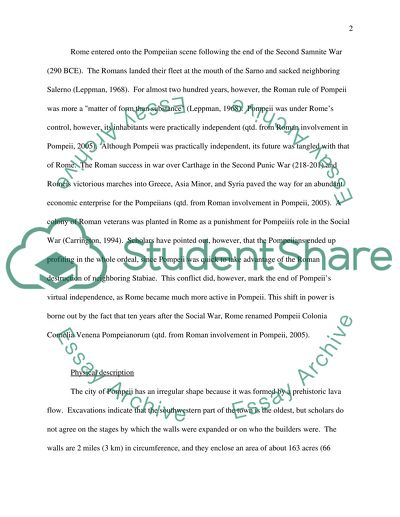 The History of Pompeii