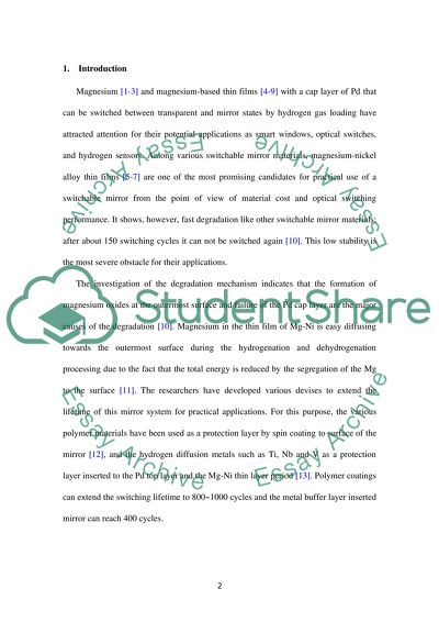 Switching behavior and cycling durability on TiO2 coated Mg4Ni thin film mirror