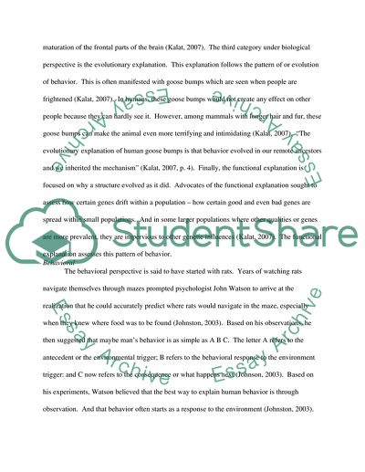 Theoretical Perspectives in Psychology