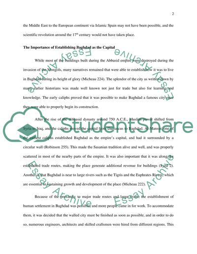 Baghdad as the capital of the Abbasid islamic world (8th- 11th centries)