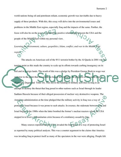 Relationship between the USA and the Middle East
