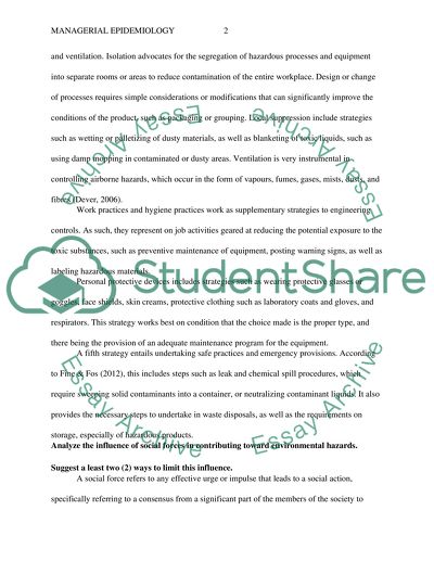 Toxicological Contaminants in the Workplace Environment